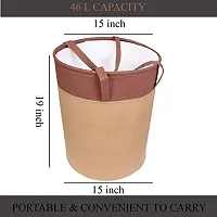 MBW Laundry Bags, Storage Organizer, Basket, Bag I Pack of 2, Biscuit & Brown-thumb1