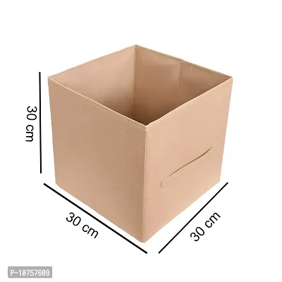 MBW 11.8x11.8x11.8 Storage Cubes | Features Dual Handles | Cube Storage Bins | Foldable Closet Organizers and Storage | Non-Woven Fabric Storage Box for Home-thumb3