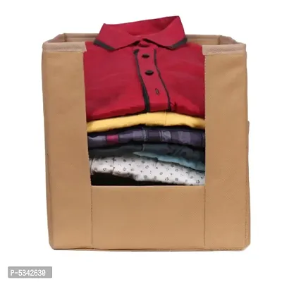 Non Woven Shirt Stacker Wardrobe Organizer Set ||Beige|| Pack Of 1