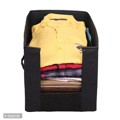 Non Woven Shirt Stacker Wardrobe Organizer Set ||Black|| Pack Of 1