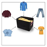 Non Woven Shirt Stacker Wardrobe Organizer Set ||Black|| Pack Of 9-thumb3