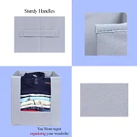 Non Woven Shirt Stacker Wardrobe Organizer Set || Blue || Pack Of 1-thumb3