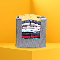 Non Woven Shirt Stacker Wardrobe Organizer Set || Checks || Pack Of 2-thumb4