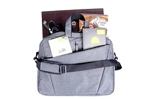 Office Laptop Bags Briefcase 15.6 Inch for Women and Men|| Light Grey-thumb3