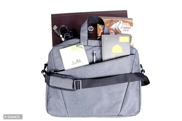 Office Laptop Bags Briefcase 15.6 Inch for Women and Men|| Light Grey-thumb4