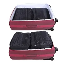 Synthetic Portable Foldable Luggage Traveling Suitcase 17.5 liters with Cover || 42 x30x 14 cm || (Black, Pack of 1)-thumb2