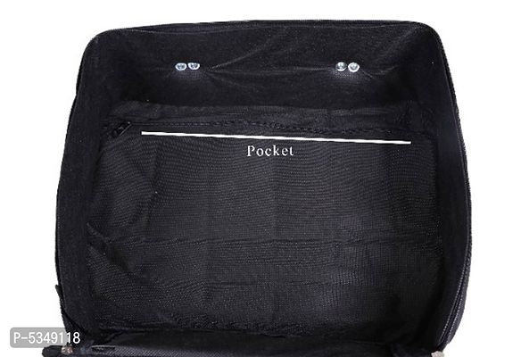 Synthetic Portable Foldable Luggage Traveling Suitcase 17.5 liters with Cover || 42 x30x 14 cm || (Black, Pack of 4)-thumb4