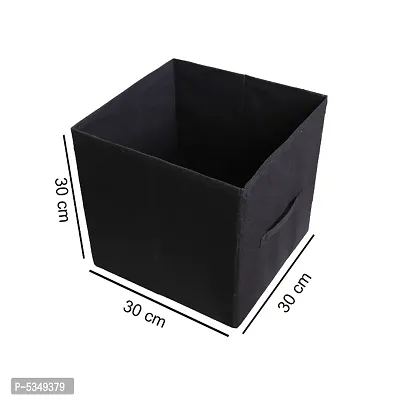 11.8x11.8x11.8  Cubes Bins Foldable Closet Organizers and Storage (pack of 1, Black)-thumb3