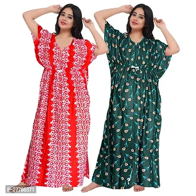 Classic Cotton Printed Nightdress For Women pack of 2-thumb0