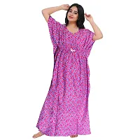 Viscironi Multicoloured Cotton Printed Nightdress For Women pack of 2-thumb2