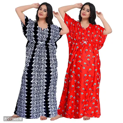 Classic Cotton Printed Nightdress For Women pack of 2-thumb0