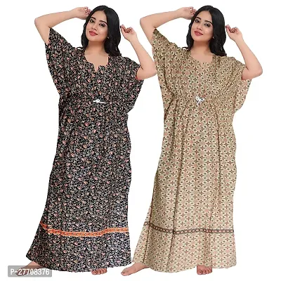 Classic Cotton Printed Nightdress For Women pack of 2