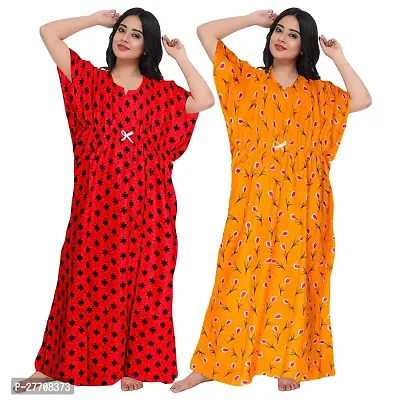 Classic Cotton Printed Nightdress For Women pack of 2