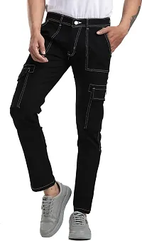 Stylish Denim Lycra Blend Mid-Rise Jeans For Men-thumb1