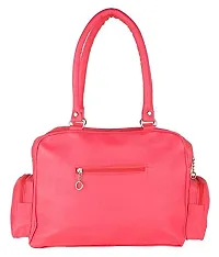 Pink Artificial Leather Shoulder Bag Handbags For Women-thumb2