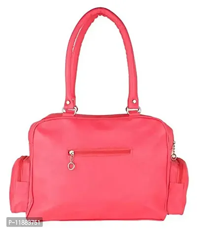 Pink Artificial Leather Shoulder Bag Handbags For Women-thumb3