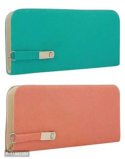 Rasm Lifestyle Women's Wallet Clutch (Multicolour) -Combo of 2-thumb0