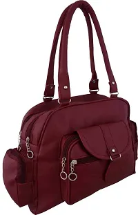 Bellina Women's D pocket maroon synthetic Shoulder handbag and wallet-thumb3