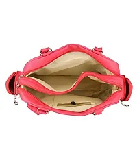 Pink Artificial Leather Shoulder Bag Handbags For Women-thumb1