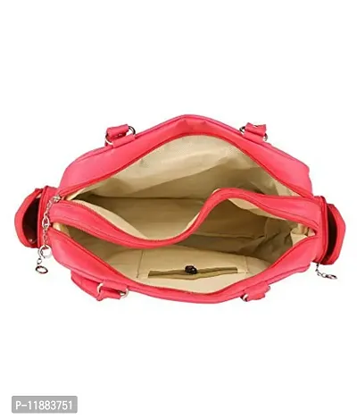 Pink Artificial Leather Shoulder Bag Handbags For Women-thumb2