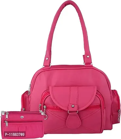 Bellina D pocket Pink Shoulder handbag and wallet for women