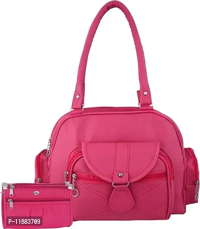 Bellina D pocket Pink Shoulder handbag and wallet for women-thumb0