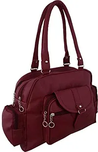 Bellina Women's D pocket maroon synthetic Shoulder handbag and wallet-thumb4