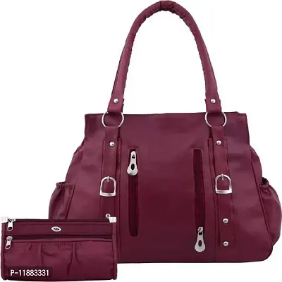 Bellina? Women's Handbag in Premium maroon color Shoulder bag and wallet for women