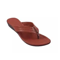 Elegant Brown Synthetic Sandals For Women-thumb2