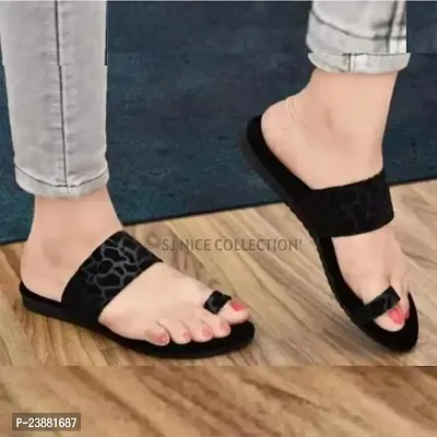 Elegant Black Synthetic Sandals For Women-thumb0