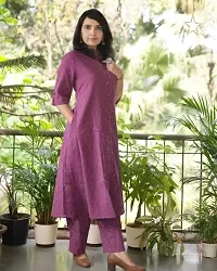 Stylish Rayon Printed Kurta and Pants Set For Women-thumb2