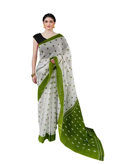 Glamorous Mulmul Cotton Saree with Blouse piece 