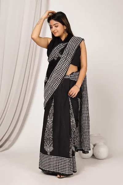 Alluring Cotton Saree with Blouse piece 