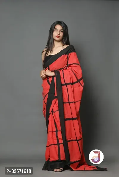 Beautiful Multicoloured Cotton Mulmul Printed Saree With Blouse Piece For Women