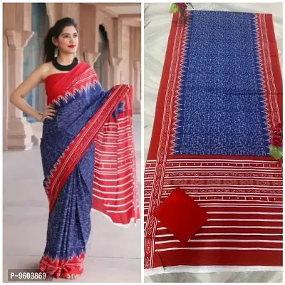 Traditional Cotton malmal saree with blouse | Kiran's Boutique