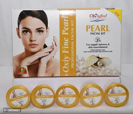 Fine Pearl Skin Brightening Facial Kit For Women/Men / Remove Dead Skin, Brightens And Lightens Skin Tone (700 G)-thumb0