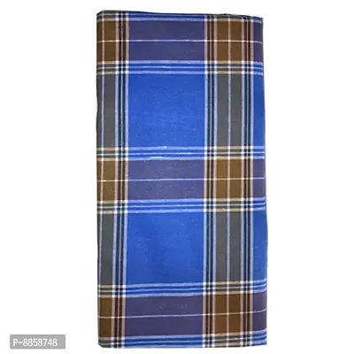Cotton Multicolored Checked Lungi For Men