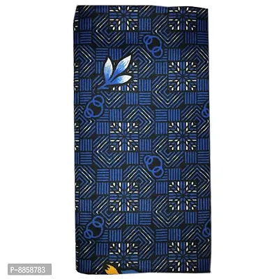 Cotton Blue Printed Lungi For Men