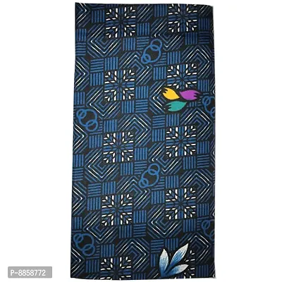 Cotton Blue Printed Lungi For Men-thumb0