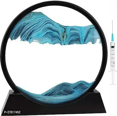 PuRa Tienda Blue Sand Art Decorative Showpiece    18 cm Glass Blue-thumb3