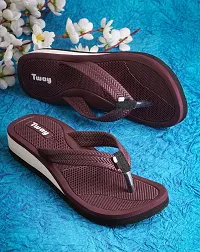 Tway Ladies Hawai slippers for Home use Rubber slipper chappal for women and girls pack of 1-thumb2