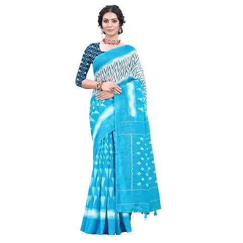 Stylish Polycotton Saree without Blouse piece For Women