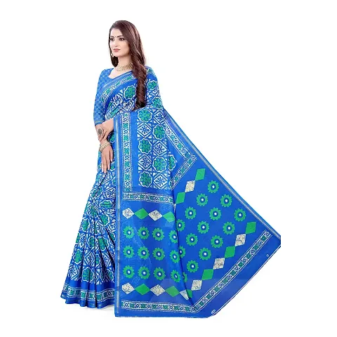 Elegant Blend Saree without Blouse piece For Women