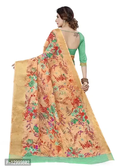 Women's Printed Fashion Cotton Blend Saree-thumb2