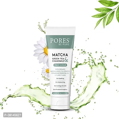 Matcha Green Tea Face Scrub for Men  Women  - 100 mL-thumb2