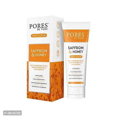 Saffron  Honey Face Scrub for Men  Women - 100 G