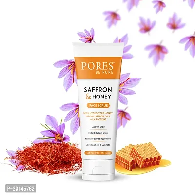 Saffron  Honey Face Scrub for Men  Women - 100 G-thumb2