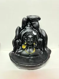Mangalamcrafts Handmade Lord Shiva Backflow Made of Resin, Smoke Incense Holder with 10 Cone( Dhoop )-thumb1