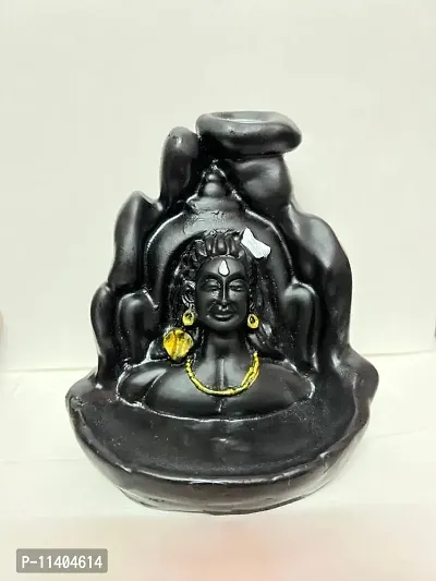 Mangalamcrafts Handmade Lord Shiva Backflow Made of Resin, Smoke Incense Holder with 10 Cone( Dhoop )-thumb2