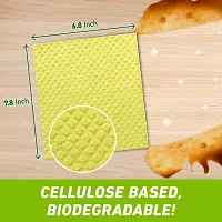 HEISH Resuable and washable Sponge Wipes |with super absorbant |biodegradable | cellulose material | Easy to use for | Kitchen | Microwave | Referigerato | Home Cleaning (Multicolored) (5)-thumb1